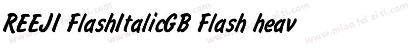 REEJI FlashItalicGB Flash heavy字体转换